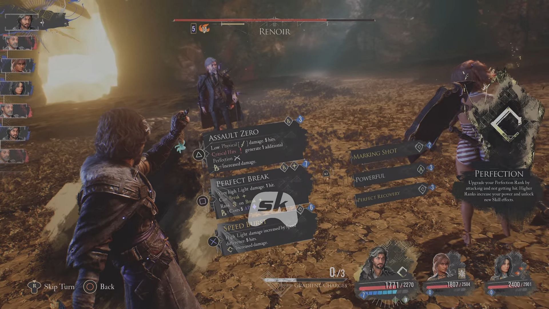 Fighting Renoir in Clair Obscur Expedition 33 (Image via Sportskeeda Gaming || Kepler Interactive)